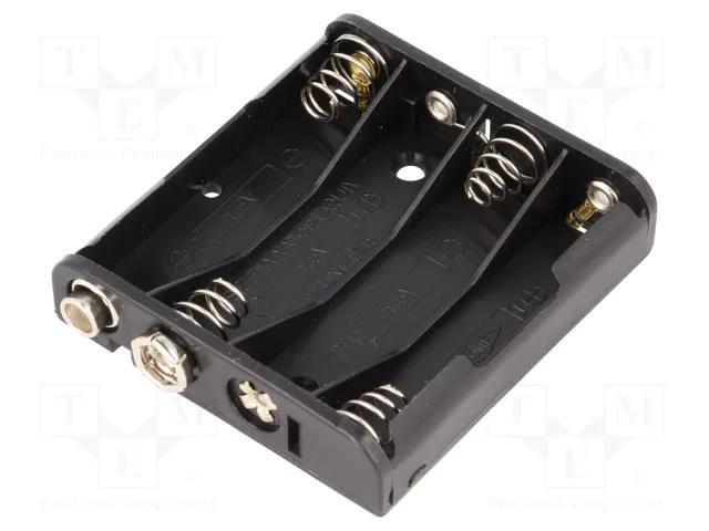 Holder; AAA,R3; Batt.no: 4; 6F22 type; black COMF BH-441B