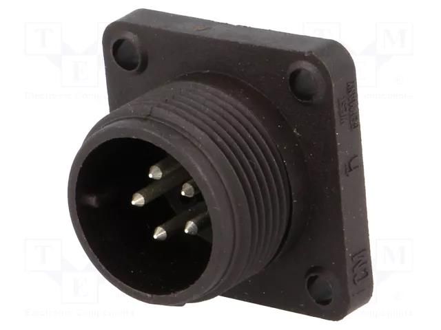 Connector: circular; socket; CM; IP67; PIN: 5; male; 10A; 50V; 1mm2 HIRSCHMANN CM02E14S-5P