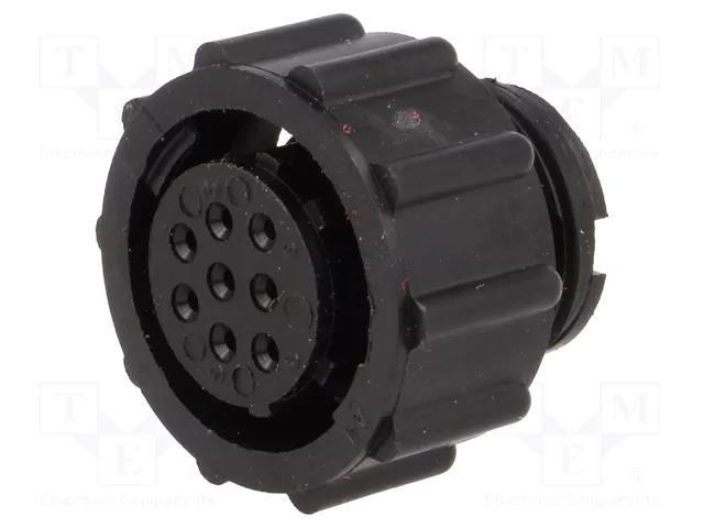 Connector: circular; plug; female; PIN: 8; w/o contacts; for cable TE Connectivity CPC-205838-1