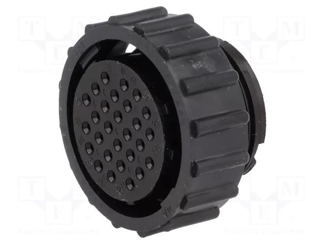 Connector: circular; plug; female; PIN: 28; w/o contacts; for cable TE Connectivity CPC-205839-3