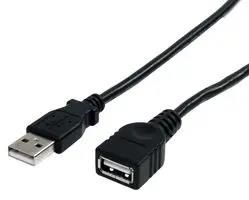 LEAD, USB EXTENDER A - A, M/F, 10FT USBEXTAA10BK
