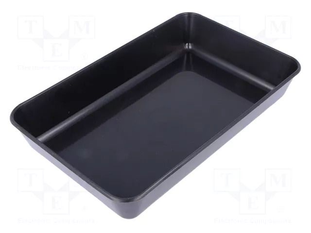 Container: cuvette; ESD; black; polystyrene; Base dim: 175x100mm LICEFA A4-1-6-10