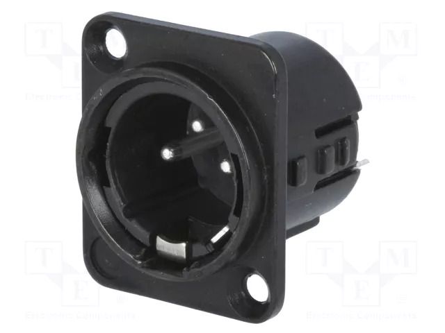 Connector: XLR; socket; male; 15A; 50V; PIN: 3; straight; soldering DELTRON 719-0300