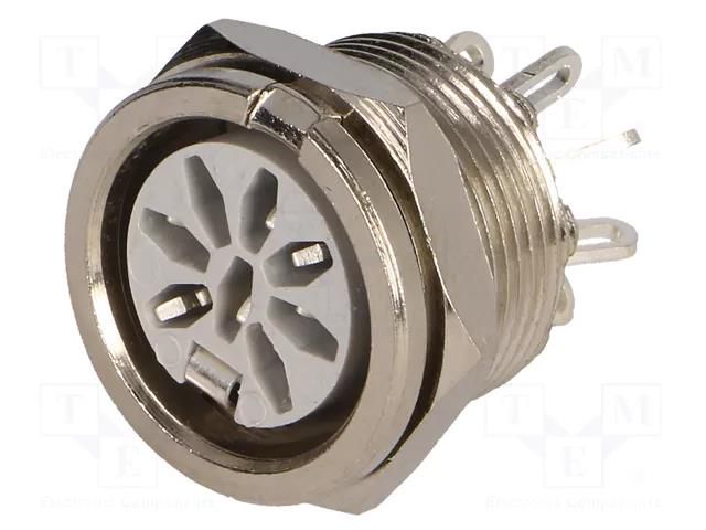 Connector: DIN; socket; female; PIN: 8; 270°; soldering; 34V; 2A; 10mΩ DELTRON 650-0800