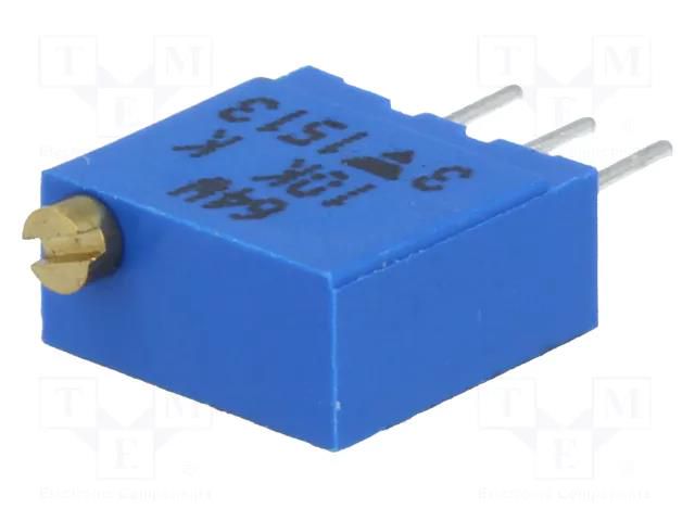 Potentiometer: mounting; vertical,multiturn; 10kΩ; 500mW; THT VISHAY 64W10K