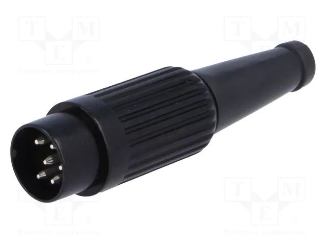 Connector: DIN; plug; male; PIN: 6; 240°; straight; for cable; 34V; 2A DELTRON 611-0600