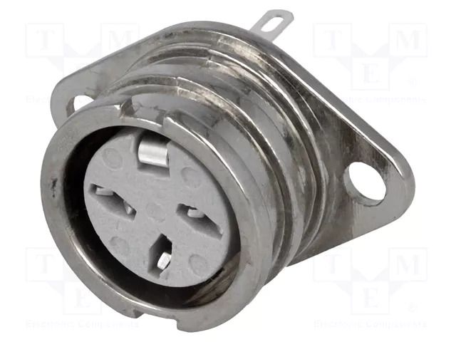 Connector: DIN; socket; female; PIN: 3; 180°; soldering; 34V; 2A; 10mΩ DELTRON 593-0300