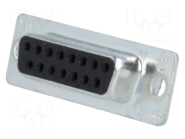 Connector: D-Sub; PIN: 15; plug; female; for cable; straight; HD 20 TE Connectivity 5-747909-2