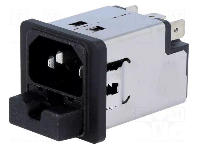 Connector: AC supply; socket; male; 10A; 250VAC; C14 (E); 5220 SCHURTER 5220.1043.1