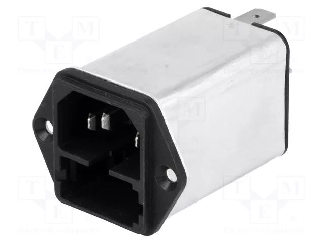 Connector: AC supply; socket; male; 1A; 250VAC; C14 (E); KFA; 5x20mm SCHURTER 4301.5001