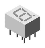 LED 7-SEG DISPLAY, COM ANODE, GRN, 9MCD TDSG1150-LM