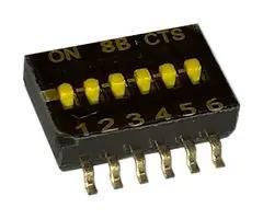 DIP SWITCH, 0.1A, 50VDC, 6POS, SMD 218-6LPST
