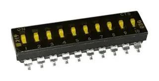 DIP SWITCH, 0.1A, 50VDC, 10POS, SMD 219-10MST