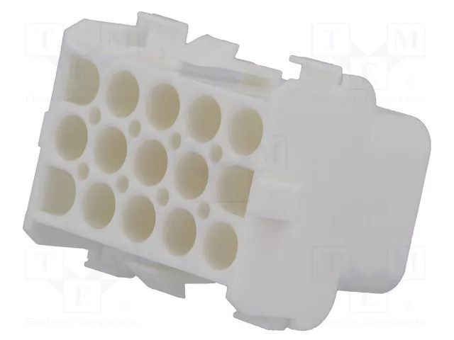 Connector: wire-wire; plug/socket; male/female; PIN: 15; 600V; 3x5 TE Connectivity 350784-1