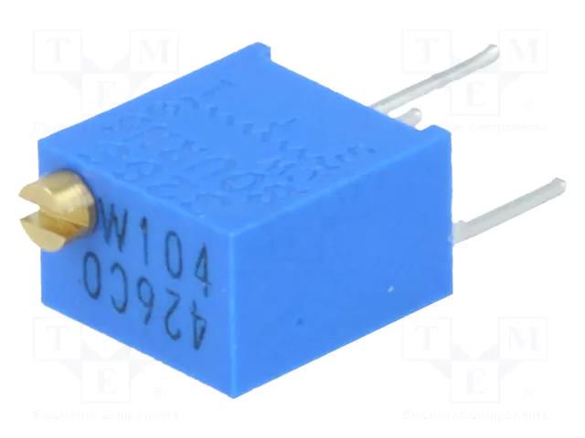 Potentiometer: mounting; multiturn; 100kΩ; 250mW; ±10%; linear BOURNS 3266W-1-104LF