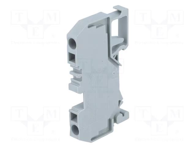 Splice terminal: rail; 0.08÷4mm2; ways: 1; terminals: 2; grey; 281 WAGO 281-901