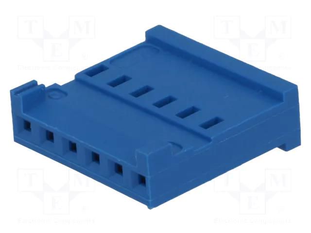 Connector: wire-board; plug; female; PIN: 6; HE14; for cable; 2.54mm TE Connectivity 281838-6