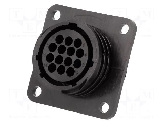 Connector: circular; socket; female; PIN: 14; w/o contacts; size 17 TE Connectivity 206043-1