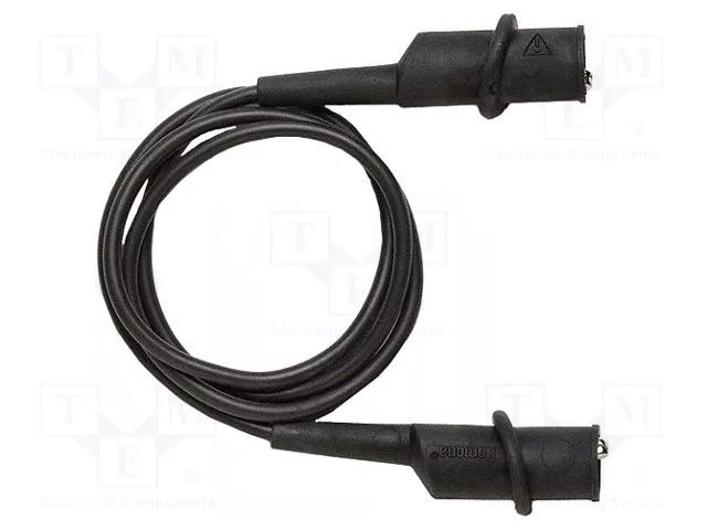 Test lead; 10A; both sides,crocodile clip; Urated: 1000V; black POMONA POM-6576-24-0