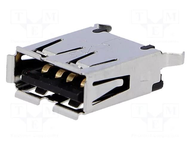 Connector: USB A; socket; on PCBs; THT; PIN: 4; straight TE Connectivity 1734366-1
