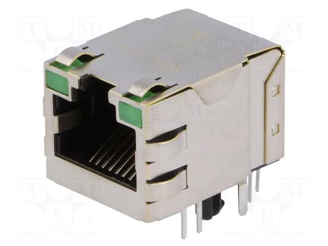 Connector: RJ45; socket; PIN: 8; shielded,with LED; gold-plated BEL FUSE 1-6605834-1