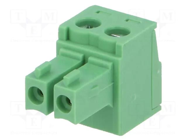 Connector: pluggable terminal block; plug; female; 7A; 250V; green DEGSON ELECTRONICS 15EDGK3.81-02P