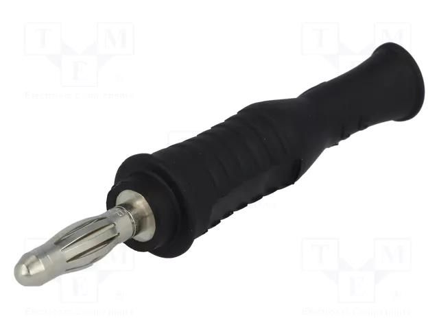 Connector: 4mm banana; plug; 36A; 30VAC; 60VDC; black; screw ELECTRO-PJP PJP1069-PRO-N