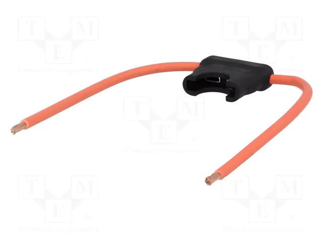 Fuse holder; 19mm; 30A; on cable; Leads: leads x2; UL94V-0; 32V LITTELFUSE 0FHA0002ZXJ