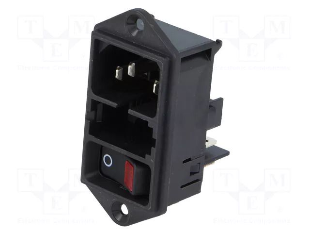 Connector: AC supply; socket; male; 10A; 250VAC; C14 (E); DD11 SCHURTER DD11.0113.1110
