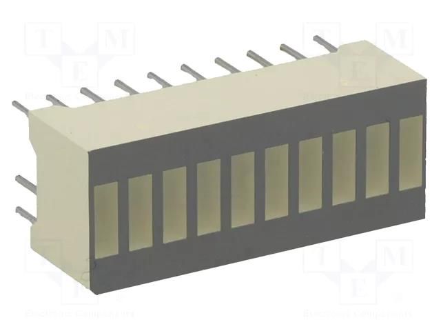 Display: LED; bargraph; green (10x) / red (10x); 25.4x10.16mm KINGBRIGHT ELECTRONIC DC-10EGWA