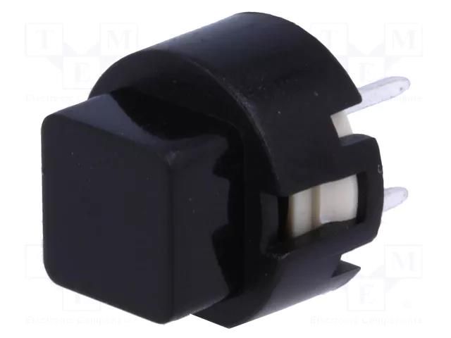 Switch: keypad; Pos: 2; SPST-NO; 0.01A/32VDC; black; THT; 1.3N; 50mΩ C&K D6Q-B