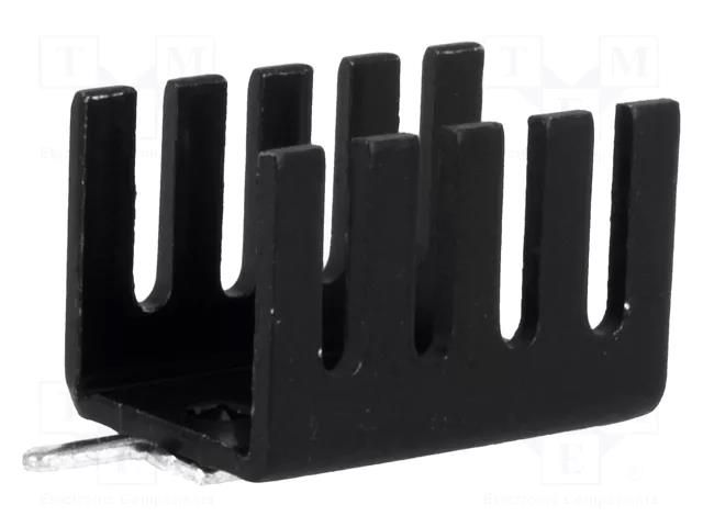 Heatsink: moulded; U; TO202,TO220; black; L: 19.05mm; W: 13.21mm STONECOLD D03PA
