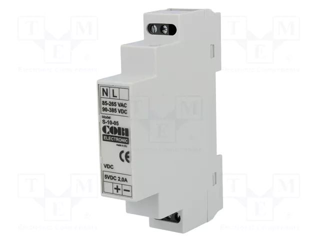 Power supply: switching; for DIN rail; 10W; 5VDC; 2A; 85÷265VAC COBI ELECTRONIC CS-10-05