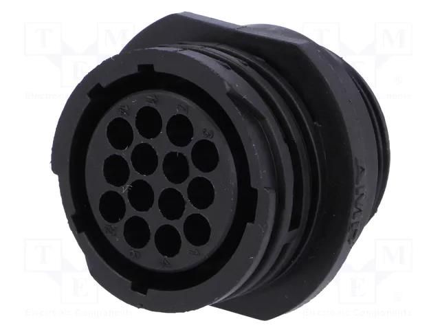 Connector: circular; plug; female; PIN: 14; w/o contacts; for cable TE Connectivity CPC-0-0206043-3