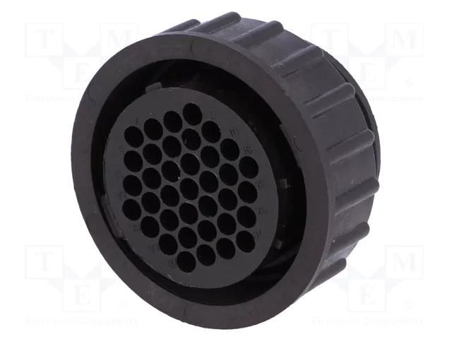 Connector: circular; plug; female; PIN: 37; w/o contacts; for cable TE Connectivity CPC-0-0182923-1