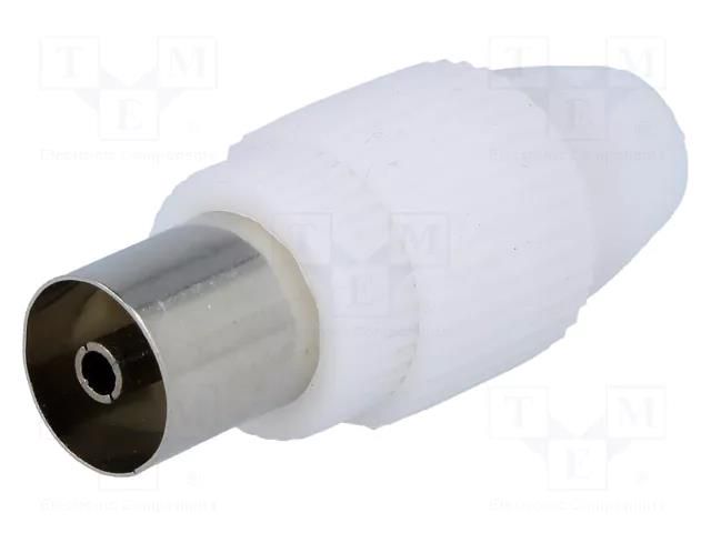 Connector: coaxial 9.5mm (IEC 169-2); plug; female; for cable Goobay COAX-GN-LC