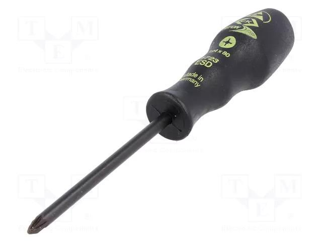 Screwdriver; Pozidriv®; PZ1; ESD; Blade length: 80mm C.K CK-4723ESD1/80