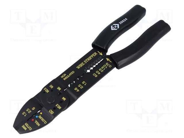 Tool: multifunction wire stripper and crimp tool; Wire: round C.K CK-3695