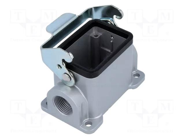 Enclosure for connectors: HDC; size E6; with latch; aluminium AMPHENOL C146-10N0066031