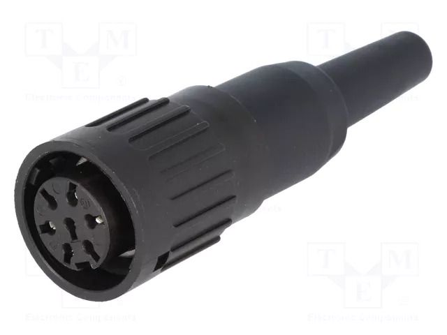Connector: DIN; plug; female; C091B; PIN: 7; 360°; straight; 300V; 5A AMPHENOL C091-3435-501