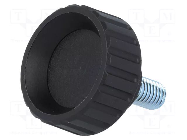 Knob; Ø: 32mm; Ext.thread: M8; 16mm; H: 22mm; polyamide; knurled ELESA+GANTER BT.32P-M8X16
