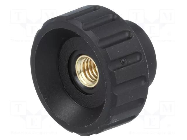 Knob; Ø: 25mm; Int.thread: M6; 14mm; H: 19mm; polyamide ELESA+GANTER BT.25FP-M6