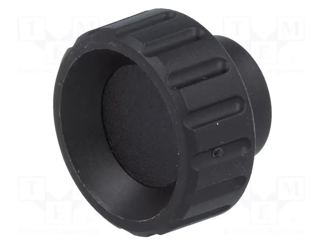 Knob; Ø: 25mm; Int.thread: M6; 8mm; H: 19mm; polyamide; knurled ELESA+GANTER BT.25B-M6