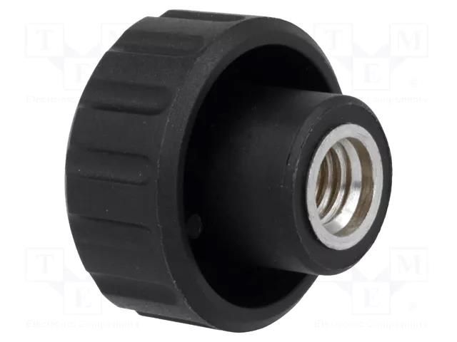 Knob; Ø: 20mm; Int.thread: M6; 6mm; H: 16mm; polyamide; knurled ELESA+GANTER BT.20B-M6