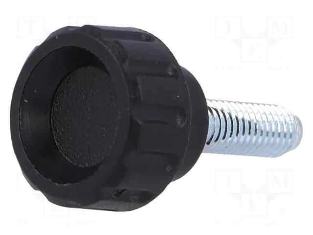 Knob; Ø: 16mm; Ext.thread: M5; 16mm; H: 13mm; polyamide; knurled ELESA+GANTER BT.16P-M5X16