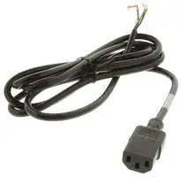 POWER CORD, IEC60320C-13, 2M, 10A, BLACK 17749