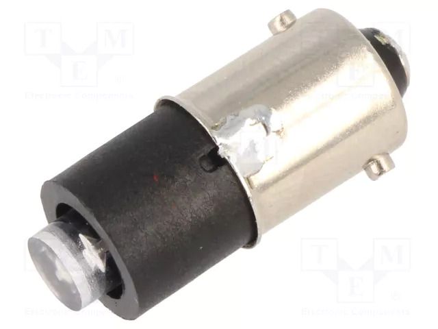 LED lamp; red; BA9S; 24÷28VDC; No.of diodes: 1; 5mm; Bulb: T3 1/4 MARL 215-501-23-38
