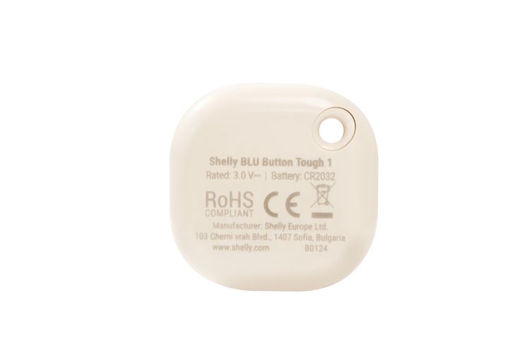 Shelly Blu Button 1 Tough Ivory is a Bluetooth-powered smart button 3800235266847 3800235266847