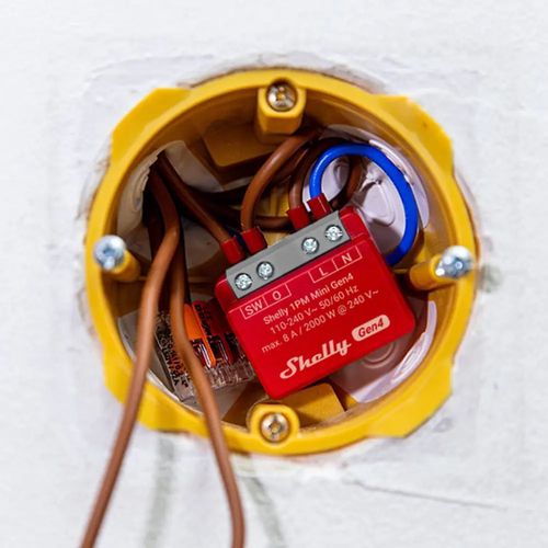 Nutirelee Shelly 1PM Mini GEN4 voolu mõõtmisega, 8A, Wifi, Bluetooth, ZigBee, Matter 3800238070809 3800238070809