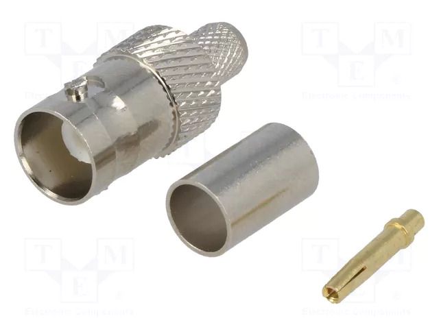 Connector: BNC; plug; female; straight; 75Ω; crimped; RG59 YIZN Jiangsu Tengyu Electronics co. BNC-110